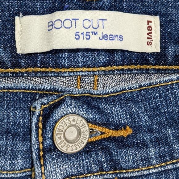 Levi's 515 Boot Cut Jeans Women Size 14M Inseam 30" Mid-Rise Blue - Picture 2 of 11